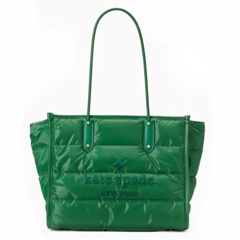 kate spade Green Quilted Puffer Tote